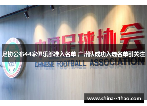 足协公布44家俱乐部准入名单 广州队成功入选名单引关注