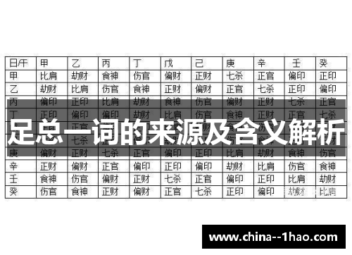 足总一词的来源及含义解析